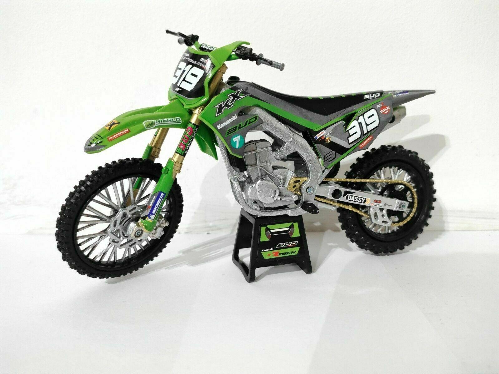 Kawasaki Bud Racing Quentin Marc Prugnieres #319 KXF 450 2021 1:12 SCALE Toy Model MX
